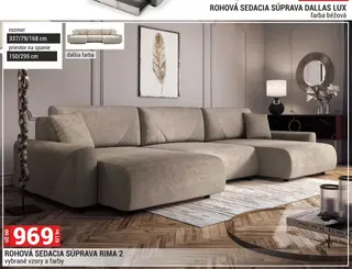 Rohová sedacia súprava Rima 2