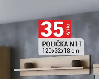 Polička N11 120x32x18 cm