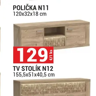 TV stolík N12 155,5x51x40,5 cm