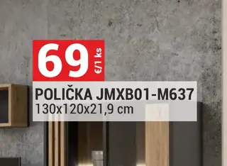 Polička JMXB01-M637 130x120x21,9 cm