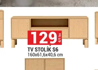 TV stolík S6 160x61,6x40,6 cm