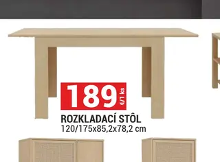 Rozkladací stôl 120/175x85,2x78,2 cm