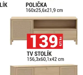 TV stolík 156,3x60,1x42 cm