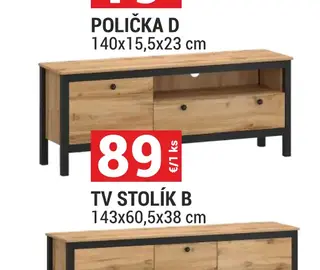 TV stolík B Systém Palmer 143x60,5x38 cm