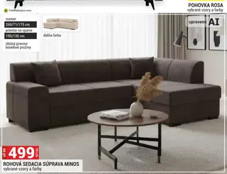 Rohová sedacia súprava Minos