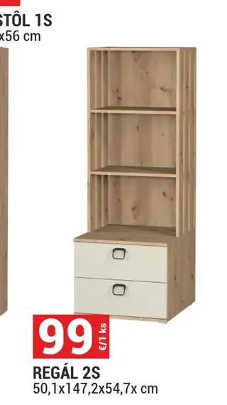 Regál 2S Camari 50,1x147,2x54,7 cm