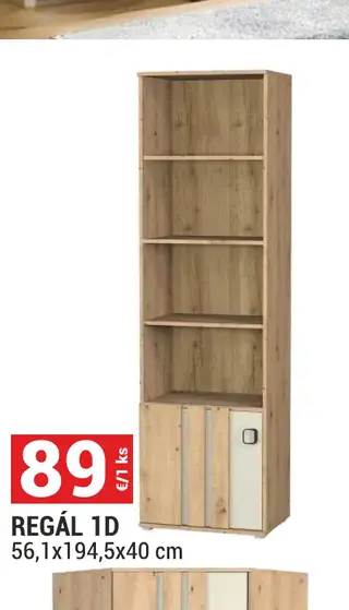Regál 1D Camari 56,1x194,5x40 cm
