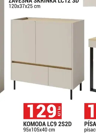 Komoda LC9 2S2D 95x105x40 cm