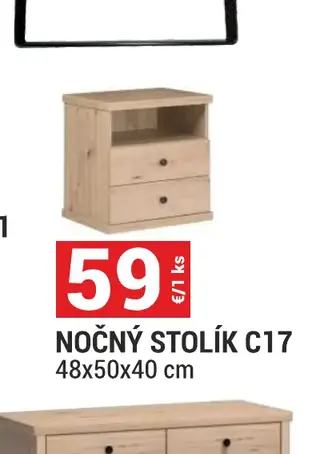 Nočný stolík C17 48x50x40 cm