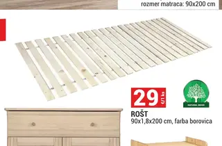 Rošt 90x1,8x200 cm, farba borovica