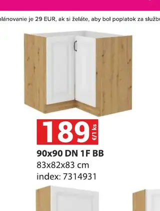 90x90 DN 1F BB 83x82x83 cm