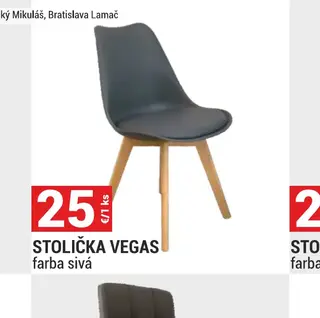 Stolička Vegas farba sivá