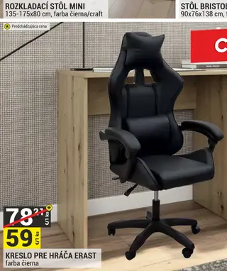 Kreslo pre hráča Erast farba čierna