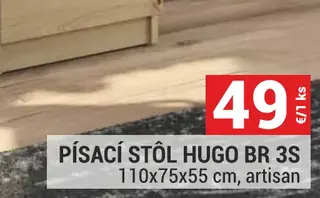Písací stôl Hugo BR 3S 110x75x55 cm, artisan