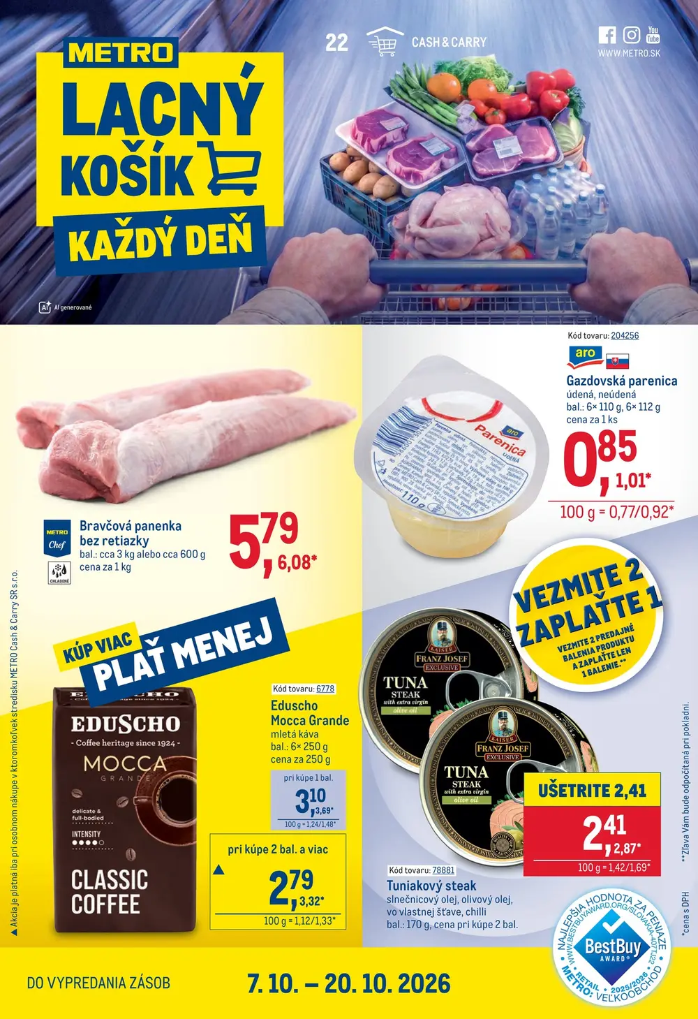 Metro leták od 7. 10. 2026 – strana 1