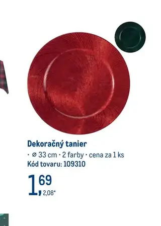 Dekoračný tanier ⌀ 33 cm