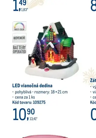 LED vianočná dedina