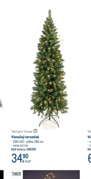 Tarrington House Vianočný stromček 200 LED výška 180 cm