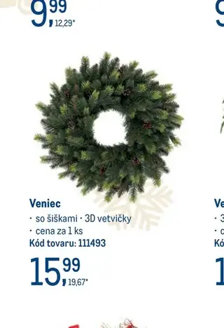 Veniec so šiškami 3D vetvičky