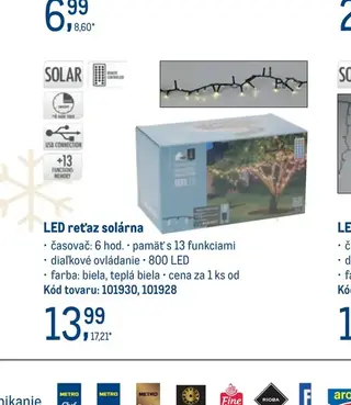 LED reťaz solárna 800 LED