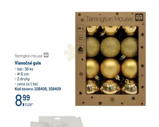 Tarrington House Vianočné gule 36 ks