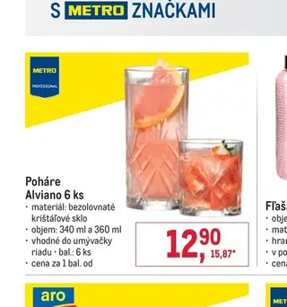 Poháre Alviano 6 ks