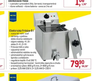 Elektrická fritéza 8 l