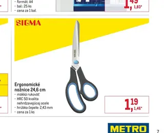 Sigma Ergonomické nožnice 24,6 cm