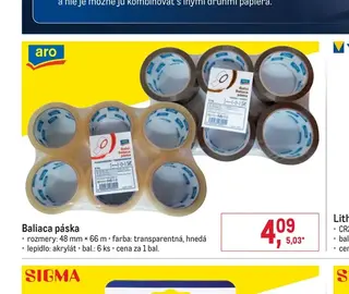 aro Baliaca páska 48 mm × 66 m, 6 ks