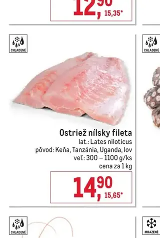 Ostriež nílsky fileta