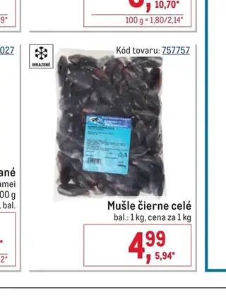 Mušle čierne celé