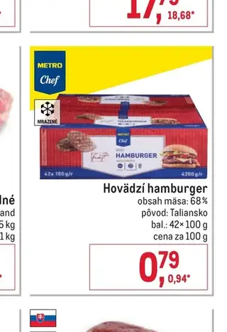 Hovädzí hamburger