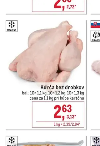 Kurča bez drobkov