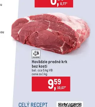Hovädzie predné krk bez kosti