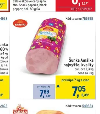 Krásno Šunka Amálka najvyššej kvality