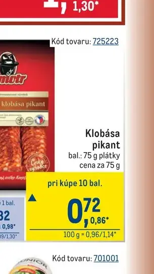 Knotr Klobása pikant 75 g