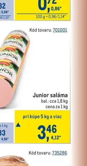 Krásno Junior saláma