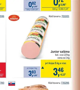 Krásno Junior saláma