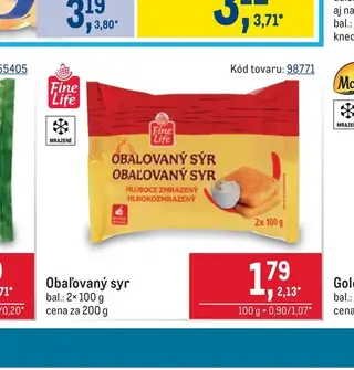 Obaľovaný syr 2× 100 g