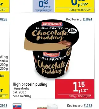 High protein puding 200 g