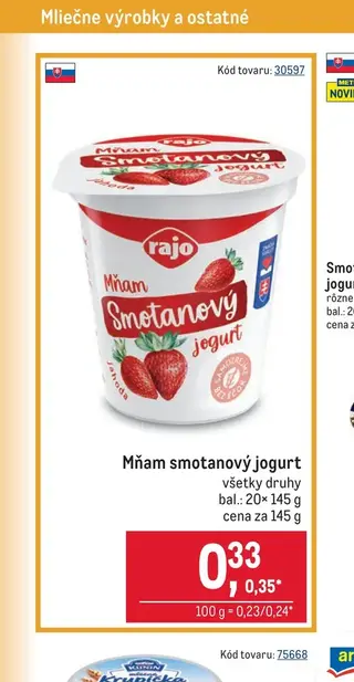 Mňam smotanový jogurt 145 g