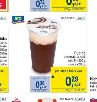 Puding čokoláda, vanilka 200 g