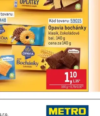 Opavia bochánky klasik, čokoládové 140 g