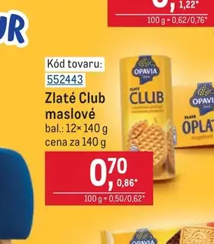 Opavia Zlaté Club maslové 12× 140 g
