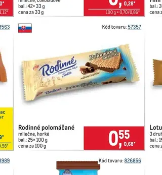 Rodinné polomáčané 100 g