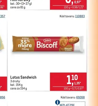 Lotus Sandwich 154 g