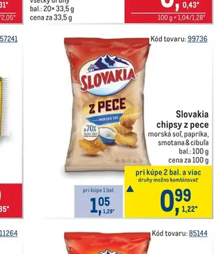 Slovakia chipsy z pece 100 g