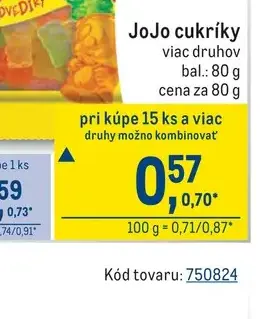 JoJo cukríky 80 g