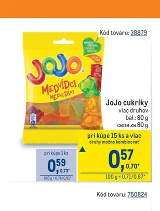 JoJo cukríky 80 g