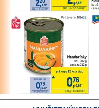 Fine Life Mandarínky 312 g